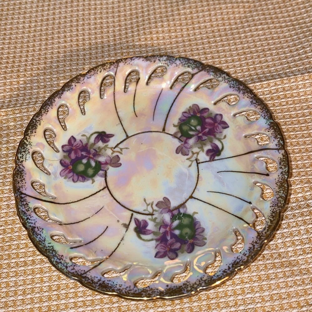 Vintage Kelvin Fine China L-917 Footed Tea Cup & Pierced Saucer - Picture 4 of 5